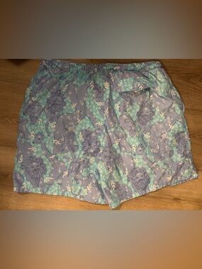 Lilly Pulitzer mens swim trunks size L 36 Blue Purple Monkey Lion EUC